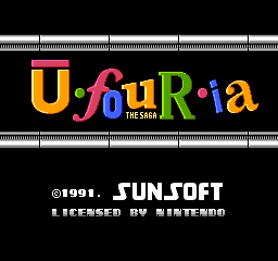 Ufouria The Saga title screen for NES